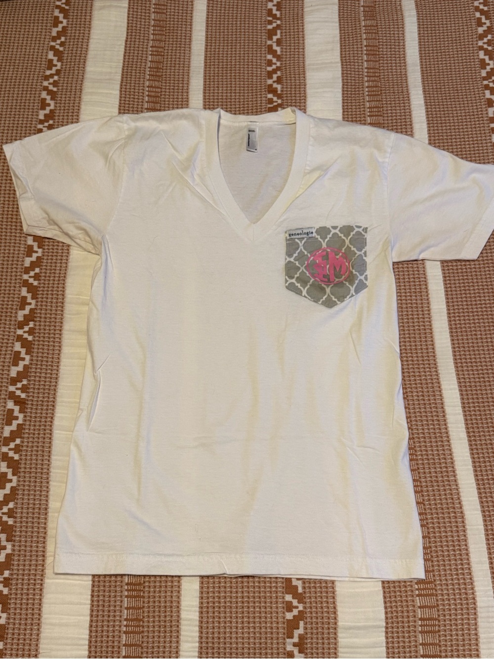 Phi Mu V-Neck Pocket T-Shirt